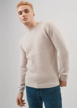 Sweter beżowy męski