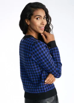 Sweter damski w pepitkę