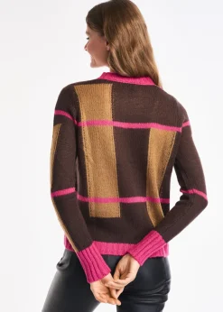 Sweter damski z ozdobnymi tasiemkami