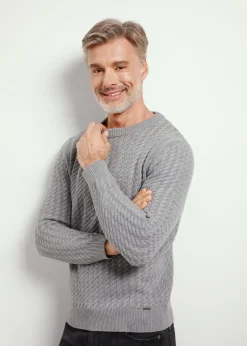 Szary sweter męski