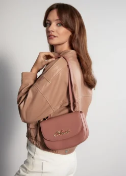 Torebka damska typu saddle bag z logo