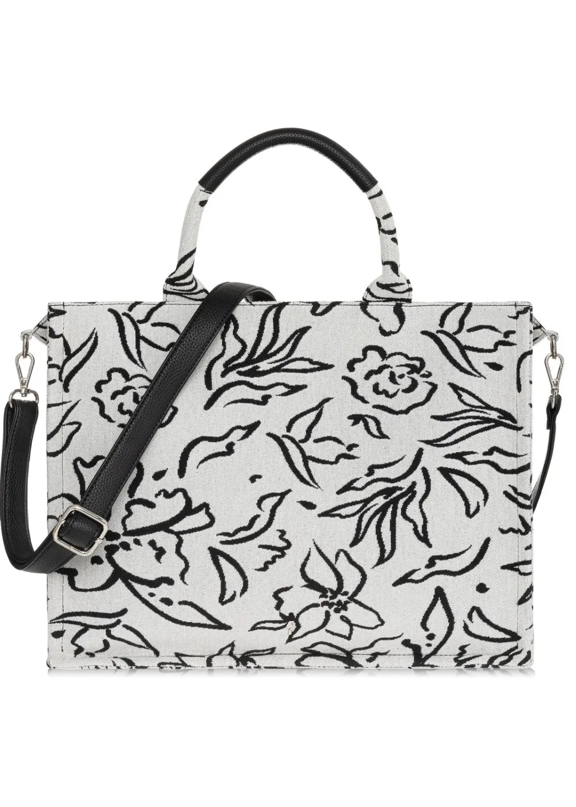 Torebka shopper damska w kwiaty