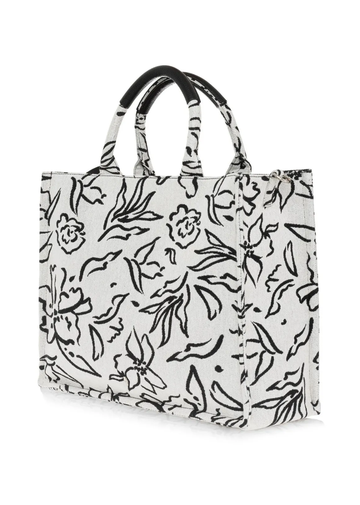 Torebka shopper damska w kwiaty
