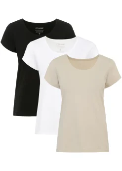 Trójpak T-shirtów damskich basic