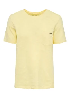 Żółty bawełniany t-shirt męski
