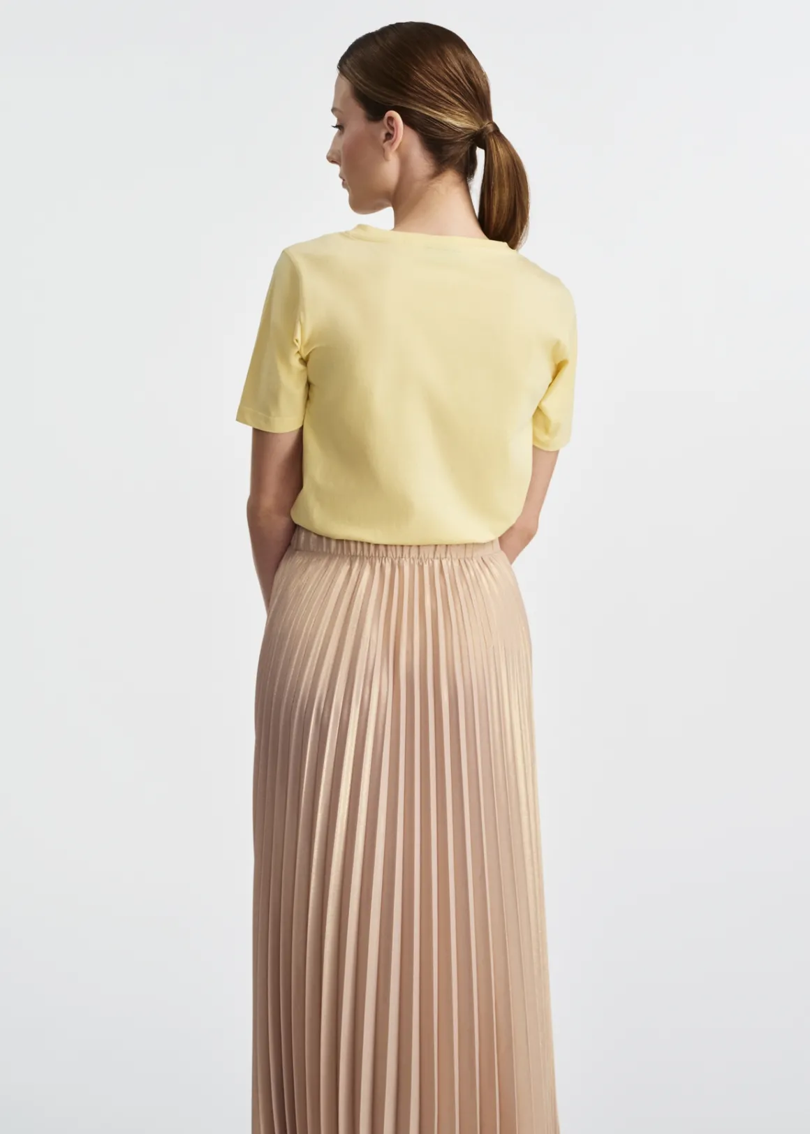 Żółty T-shirt damski basic