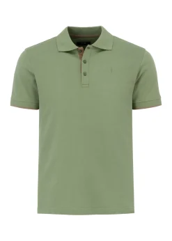 Zielona koszulka polo męska z logo