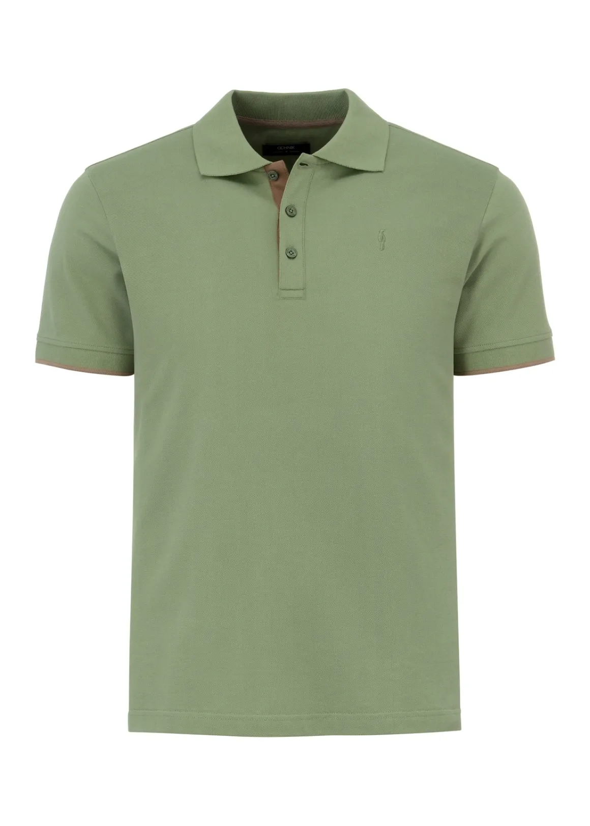 Zielona koszulka polo męska z logo
