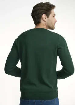 Zielony sweter męski basic
